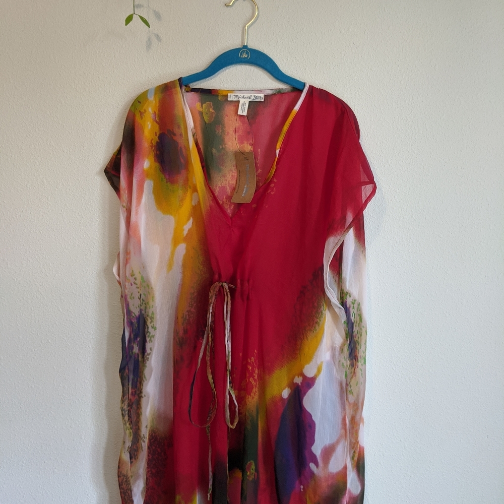 Micheal Stars Pastel Gardens Sheer Cover Up